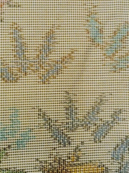 画像6: N0123M  女性用 紬  シルク(正絹)  灰色がかった 緑色, 花 【中古】 【USED】 【リサイクル】 ★★☆☆☆ (6)