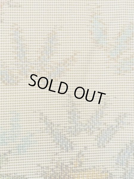 画像6: N0123M  女性用 紬  シルク（正絹）  灰色がかった 緑色, 花 【中古】 【USED】 【リサイクル】 ★★☆☆☆ (6)