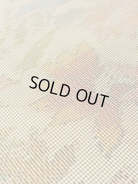 画像10: N0123M  女性用 紬  シルク（正絹）  灰色がかった 緑色, 花 【中古】 【USED】 【リサイクル】 ★★☆☆☆ (10)