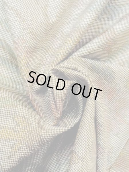 画像12: N0123M  女性用 紬  シルク（正絹）  灰色がかった 緑色, 花 【中古】 【USED】 【リサイクル】 ★★☆☆☆ (12)