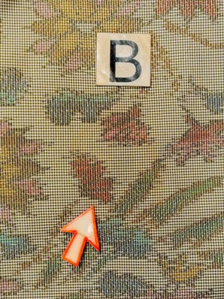 画像15: N0123M  女性用 紬  シルク(正絹)  灰色がかった 緑色, 花 【中古】 【USED】 【リサイクル】 ★★☆☆☆ (15)