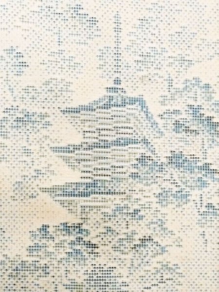 画像5: N0123N  女性用 紬  シルク(正絹) 淡い 薄い 水色, 寺 【中古】 【USED】 【リサイクル】 ★★☆☆☆ (5)