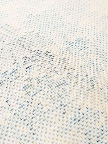 画像8: N0123N  女性用 紬  シルク(正絹) 淡い 薄い 水色, 寺 【中古】 【USED】 【リサイクル】 ★★☆☆☆ (8)