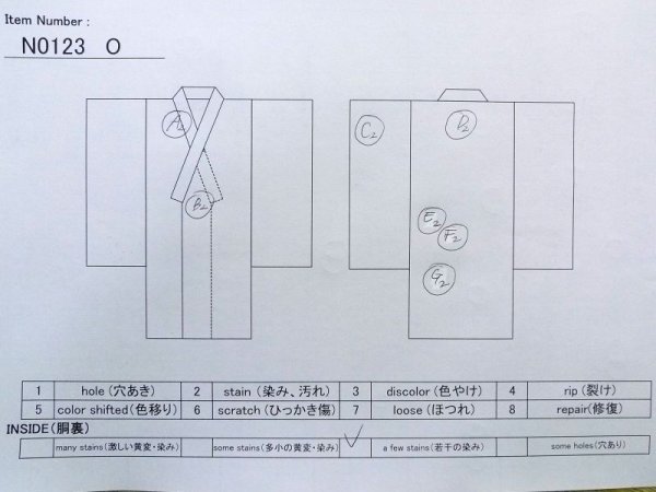画像13: N0123O  女性用 紬  シルク（正絹） 淡い 灰色がかった 緑色, 花 【中古】 【USED】 【リサイクル】 ★★☆☆☆ (13)