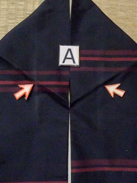 画像12: N0123P  女性用 紬  化繊   黒, 線 【中古】 【USED】 【リサイクル】 ★★☆☆☆ (12)