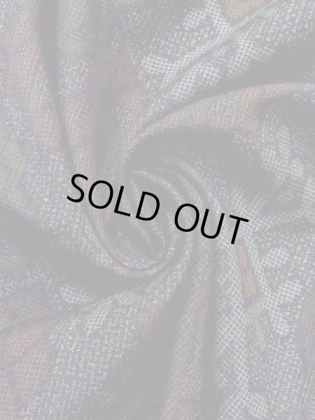 画像10: N0123Q  女性用 紬  シルク（正絹）  深い 灰色, 抽象的模様 【中古】 【USED】 【リサイクル】 ★★☆☆☆ (10)