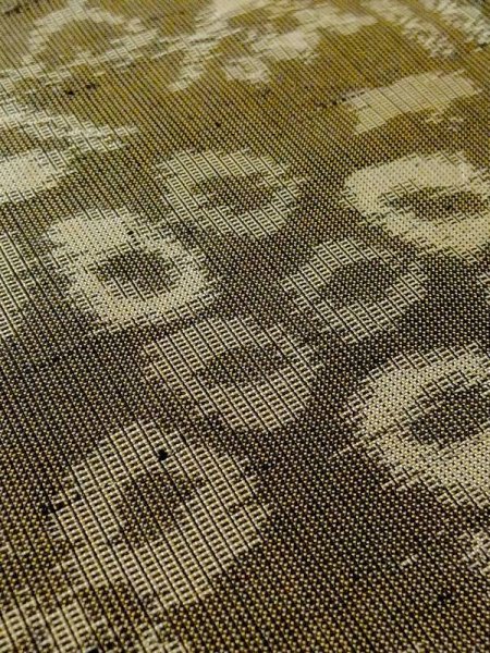 画像8: N0123R  女性用 紬  シルク(正絹)   オリーブ, 家 【中古】 【USED】 【リサイクル】 ★★☆☆☆ (8)