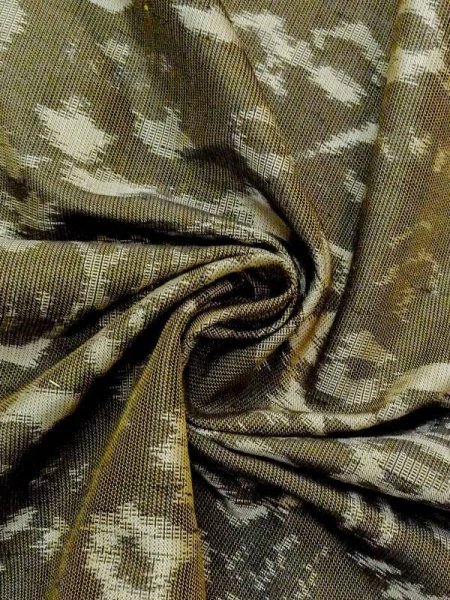 画像9: N0123R  女性用 紬  シルク(正絹)   オリーブ, 家 【中古】 【USED】 【リサイクル】 ★★☆☆☆ (9)