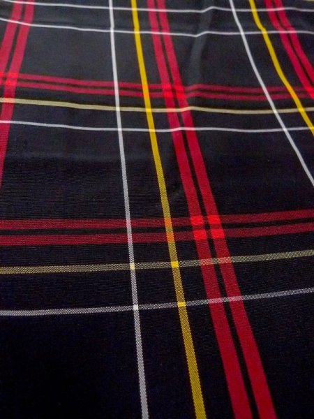 画像7: N0123U Mint  女性用 紬  シルク(正絹)   黒, チェック柄 【中古】 【USED】 【リサイクル】 ★★★★☆ (7)
