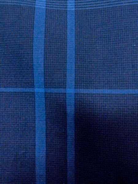 画像6: N0123V  女性用 紬  シルク(正絹)   紺, チェック柄 【中古】 【USED】 【リサイクル】 ★★★☆☆ (6)