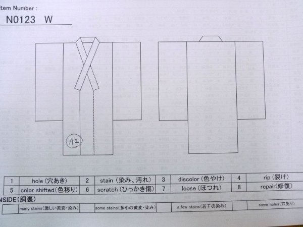 画像11: N0123W  女性用 紬  シルク（正絹）   橙色, チェック柄 【中古】 【USED】 【リサイクル】 ★★★☆☆ (11)