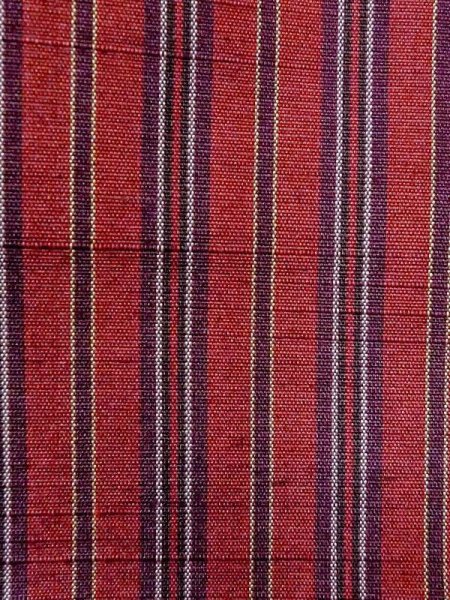 画像6: N0123Y Mint  女性用 紬  シルク(正絹)   赤色, 縞 【中古】 【USED】 【リサイクル】 ★★★★☆ (6)