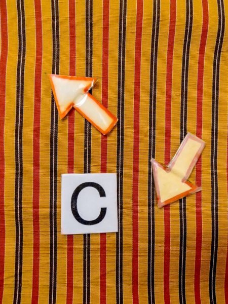 画像14: N0123Z  女性用 紬  シルク(正絹)   黄色, 縞 【中古】 【USED】 【リサイクル】 ★★☆☆☆ (14)