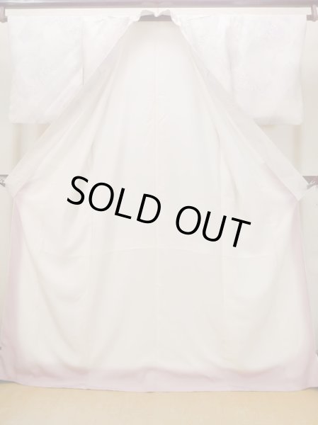 画像2: N0124D  女性用 小紋  シルク(正絹) 淡い 薄い 紫色, 花 【中古】 【USED】 【リサイクル】 ★★☆☆☆ (2)