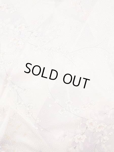 画像3: N0124D  女性用 小紋  シルク(正絹) 淡い 薄い 紫色, 花 【中古】 【USED】 【リサイクル】 ★★☆☆☆ (3)