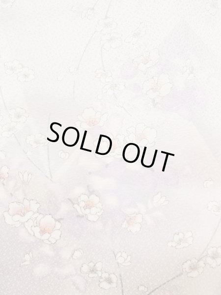 画像5: N0124D  女性用 小紋  シルク(正絹) 淡い 薄い 紫色, 花 【中古】 【USED】 【リサイクル】 ★★☆☆☆ (5)