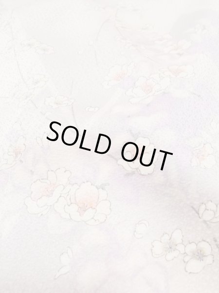 画像9: N0124D  女性用 小紋  シルク(正絹) 淡い 薄い 紫色, 花 【中古】 【USED】 【リサイクル】 ★★☆☆☆ (9)