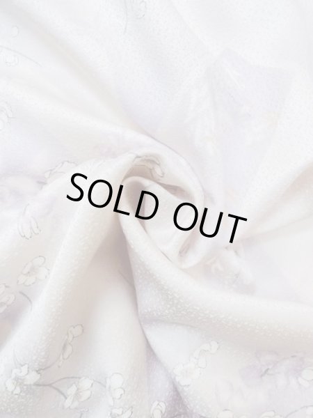 画像12: N0124D  女性用 小紋  シルク(正絹) 淡い 薄い 紫色, 花 【中古】 【USED】 【リサイクル】 ★★☆☆☆ (12)