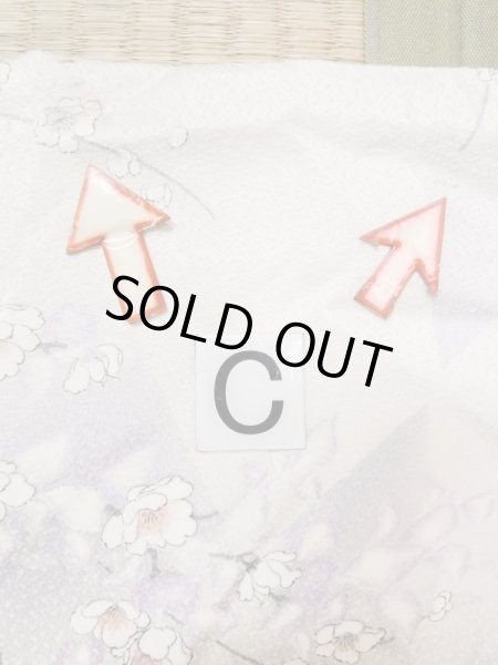 画像16: N0124D  女性用 小紋  シルク(正絹) 淡い 薄い 紫色, 花 【中古】 【USED】 【リサイクル】 ★★☆☆☆ (16)