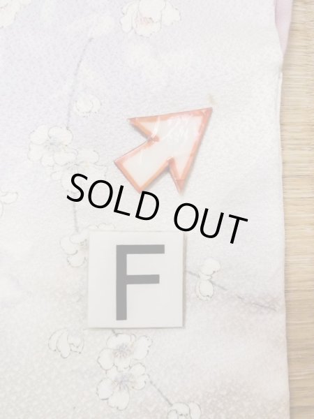 画像19: N0124D  女性用 小紋  シルク(正絹) 淡い 薄い 紫色, 花 【中古】 【USED】 【リサイクル】 ★★☆☆☆ (19)