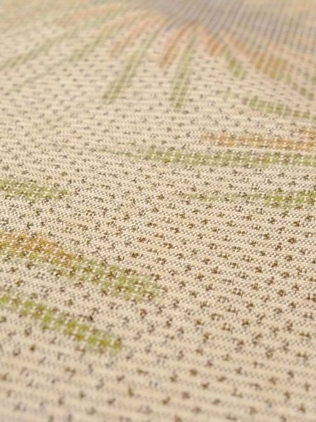 画像8: N0130A  女性用 単衣  シルク(正絹) 淡い 灰色がかった 緑色, 花 【中古】 【USED】 【リサイクル】 ★★☆☆☆ (8)