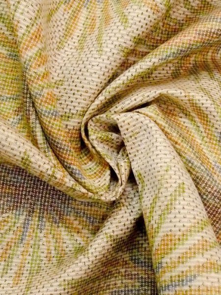 画像9: N0130A  女性用 単衣  シルク(正絹) 淡い 灰色がかった 緑色, 花 【中古】 【USED】 【リサイクル】 ★★☆☆☆ (9)