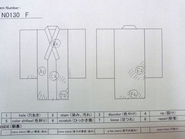 画像13: N0130F  女性用 小紋  シルク(正絹)  淡い トープ, ぼたん 【中古】 【USED】 【リサイクル】 ★★☆☆☆ (13)