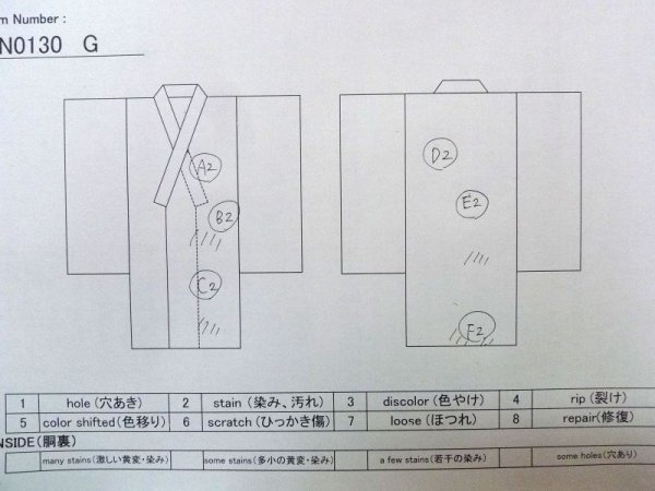 画像13: N0130G  女性用 小紋  シルク(正絹)  淡い 珊瑚色, ぼたん 【中古】 【USED】 【リサイクル】 ★★★☆☆ (13)
