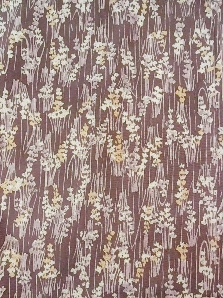 画像3: N0130H Mint  女性用 小紋  シルク(正絹)  紫み 茶色, あやめ 【中古】 【USED】 【リサイクル】 ★★★★☆ (3)