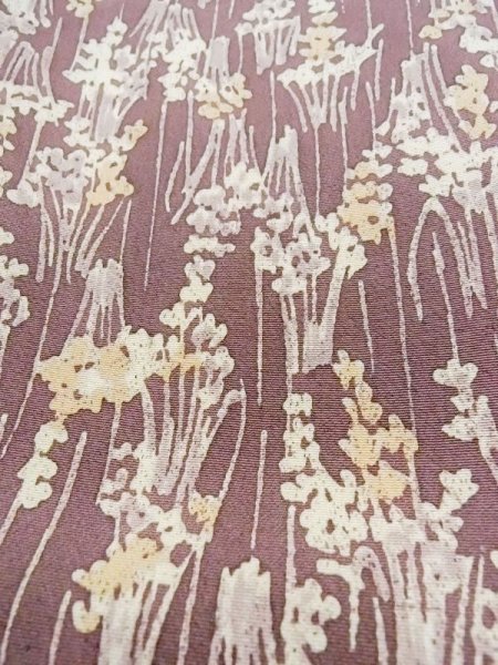 画像9: N0130H Mint  女性用 小紋  シルク(正絹)  紫み 茶色, あやめ 【中古】 【USED】 【リサイクル】 ★★★★☆ (9)