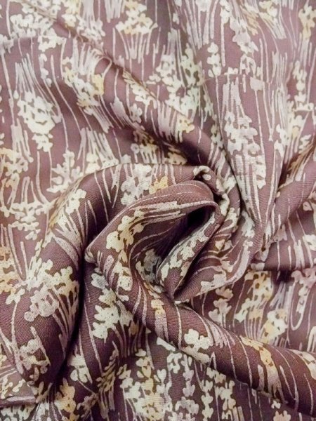 画像11: N0130H Mint  女性用 小紋  シルク(正絹)  紫み 茶色, あやめ 【中古】 【USED】 【リサイクル】 ★★★★☆ (11)
