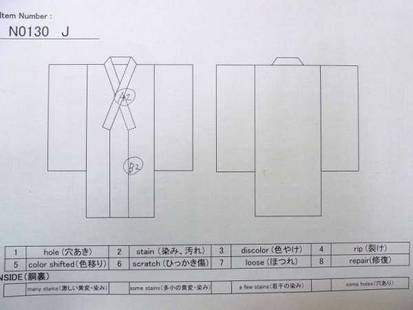 画像13: N0130J  女性用 小紋  シルク(正絹)   水色, 花 【中古】 【USED】 【リサイクル】 ★★★☆☆ (13)