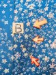 画像15: N0130J  女性用 小紋  シルク（正絹）   水色, 花 【中古】 【USED】 【リサイクル】 ★★★☆☆ (15)