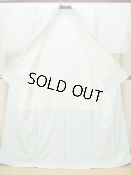 画像2: N0130N  女性用 色無地  シルク（正絹） 淡い 薄い 水色,  【中古】 【USED】 【リサイクル】 ★★☆☆☆ (2)