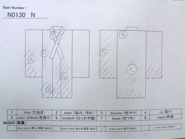 画像14: N0130N  女性用 色無地  シルク(正絹) 淡い 薄い 水色,  【中古】 【USED】 【リサイクル】 ★★☆☆☆ (14)