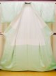 画像2: N0130P  女性用 付下げ  化繊 淡い 薄い 緑色, かすみ 【中古】 【USED】 【リサイクル】 ★★☆☆☆ (2)
