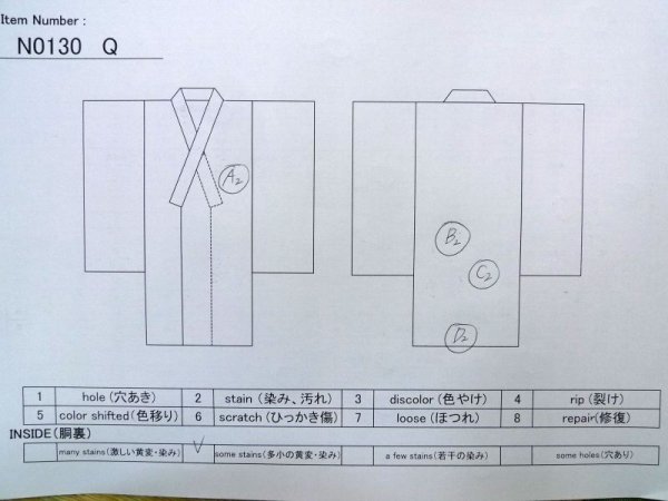 画像11: N0130Q  女性用 色無地  シルク(正絹) 淡い 灰色がかった 珊瑚色,  【中古】 【USED】 【リサイクル】 ★★☆☆☆ (11)