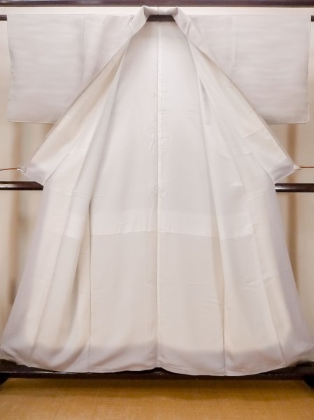 画像2: N0130U  女性用 小紋  化繊 淡い 灰色がかった 藤色, ぼかし 【中古】 【USED】 【リサイクル】 ★★☆☆☆ (2)