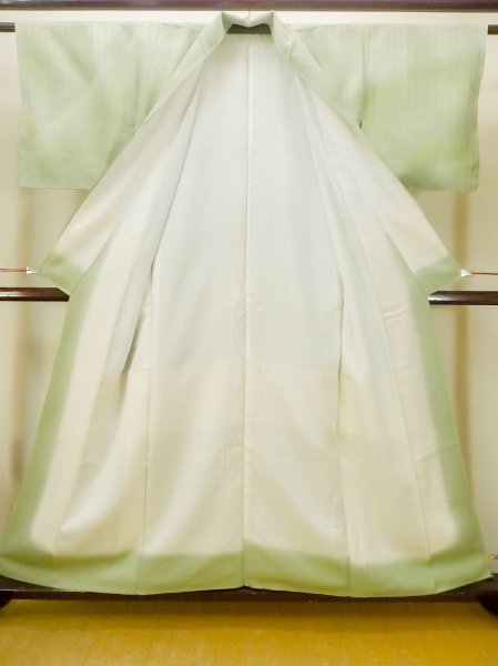 画像2: N0130Y  女性用 色無地  化繊 淡い 灰色がかった 緑色, ぼかし 【中古】 【USED】 【リサイクル】 ★★★☆☆ (2)