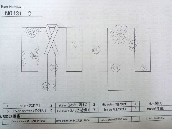 画像13: N0131C  女性用 子供用 子供用じゅばん すそに綿入り シルク(正絹) 淡い  桃色, 橘 【中古】 【USED】 【リサイクル】 ★★☆☆☆ (13)
