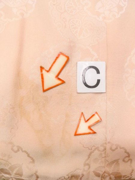 画像16: N0131C  女性用 子供用 子供用じゅばん すそに綿入り シルク(正絹) 淡い  桃色, 橘 【中古】 【USED】 【リサイクル】 ★★☆☆☆ (16)