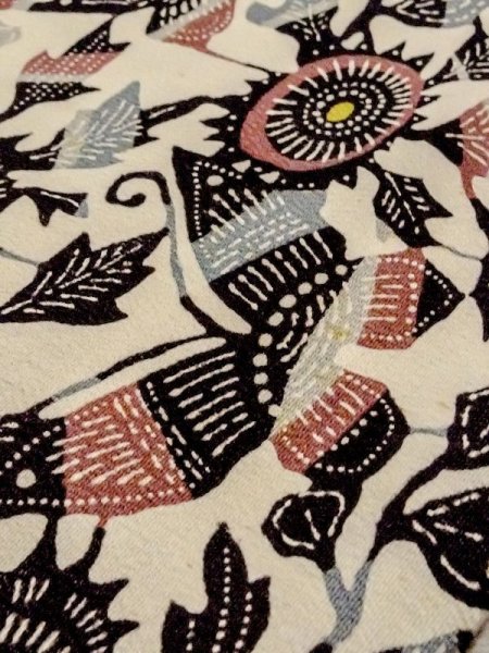 画像10: N0209B  女性用 羽織  シルク(正絹)   アイボリー, 花 【中古】 【USED】 【リサイクル】 ★☆☆☆☆ (10)