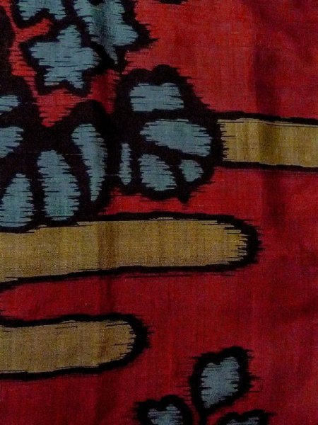 画像6: N0209C  女性用 羽織  シルク(正絹)  深い えんじ, 桐 【中古】 【USED】 【リサイクル】 ★☆☆☆☆ (6)