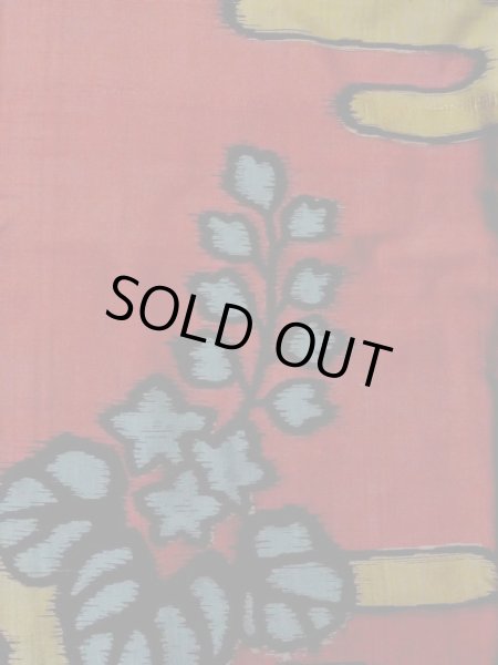 画像3: N0209D  女性用 羽織  シルク（正絹）  深い えんじ, 桐 【中古】 【USED】 【リサイクル】 ★☆☆☆☆ (3)