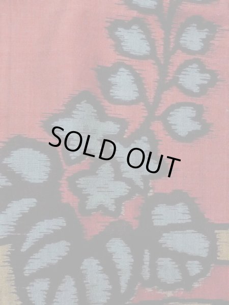 画像5: N0209D  女性用 羽織  シルク（正絹）  深い えんじ, 桐 【中古】 【USED】 【リサイクル】 ★☆☆☆☆ (5)