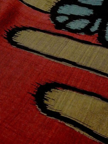 画像7: N0209D  女性用 羽織  シルク(正絹)  深い えんじ, 桐 【中古】 【USED】 【リサイクル】 ★☆☆☆☆ (7)