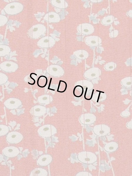 画像6: N0209E  女性用 羽織  シルク（正絹）  淡い 朱赤, 縞 【中古】 【USED】 【リサイクル】 ★★★☆☆ (6)