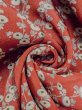 画像9: N0209E  女性用 羽織  シルク（正絹）  淡い 朱赤, 縞 【中古】 【USED】 【リサイクル】 ★★★☆☆ (9)