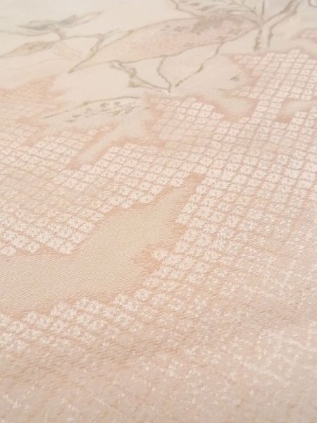 画像10: N0209I  女性用 羽織  シルク(正絹) 淡い 薄い 桃色, 花 【中古】 【USED】 【リサイクル】 ★★★☆☆ (10)
