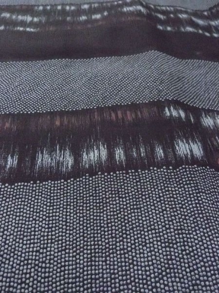 画像10: N0209N  女性用 羽織  シルク(正絹)   黒, 小さな点々 【中古】 【USED】 【リサイクル】 ★☆☆☆☆ (10)
